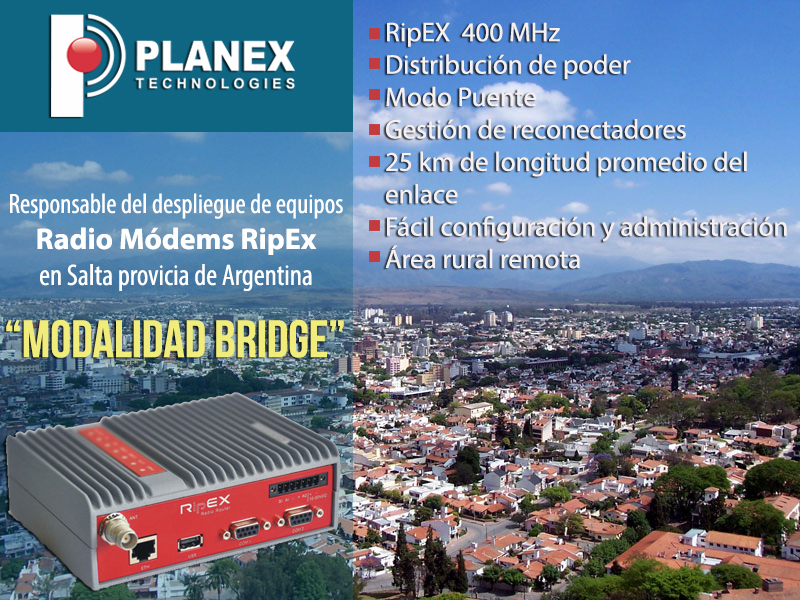 Planex – Equipos RipEx en Salta Provincia de Argentina….